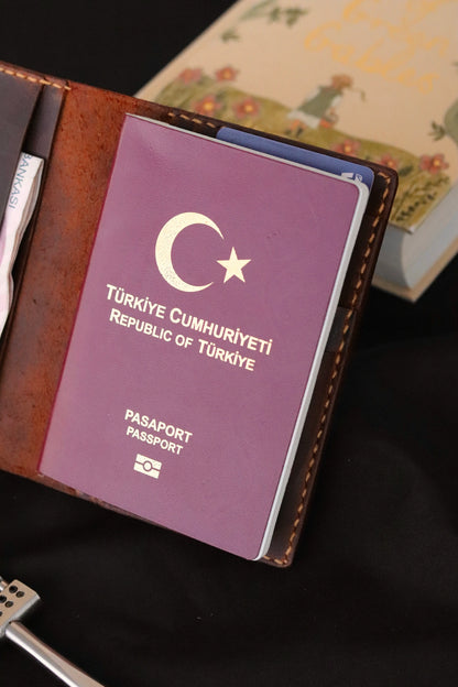 Eterna - Deri Pasaport Kılıfı