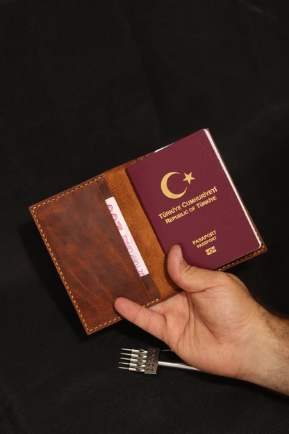 Eterna - Deri Pasaport Kılıfı